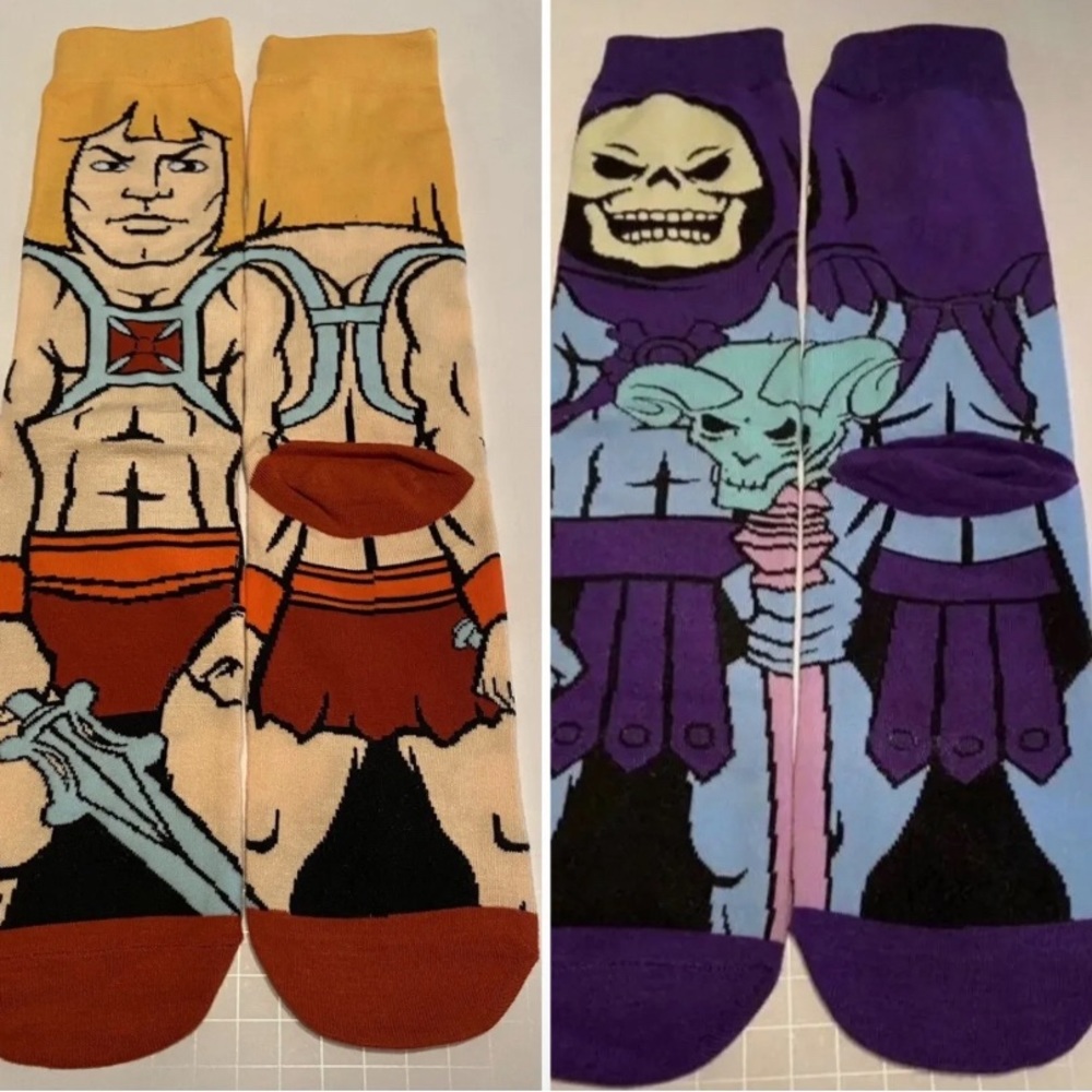 Masters of the Universe HeMan Skeletor Unisex Crew Socks MOTU